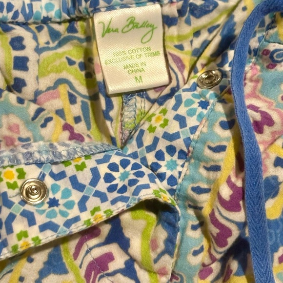 Vera Bradley Multicolor Paisley Pants Pajamas PJ’s blue white fall winter Size M - Picture 3 of 5